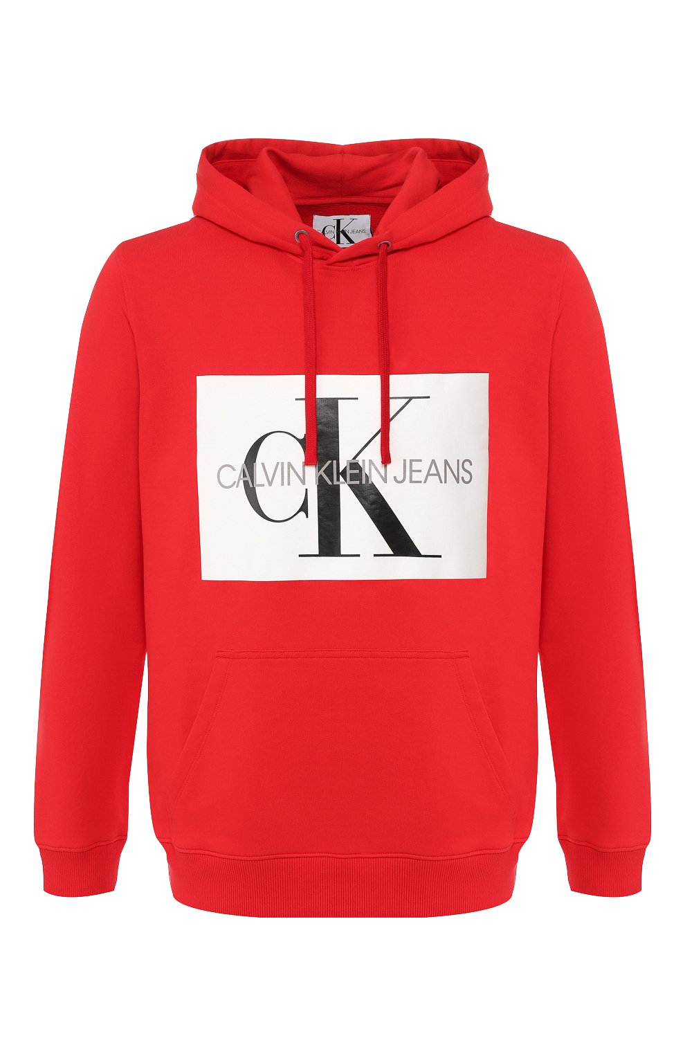 Мужской хлопковое худи CALVIN KLEIN JEANS красного цвета, арт. J30J307745 | Фото 1 (Рукава: Длинные; Материал внутренний: Не назначено; Длина (для топов): Стандартные; Принт: С принтом; Мужское Кросс-КТ: Худи-одежда; Материал сплава: Проставлено; Материал внешний: Хлопок; Драгоценные камни: Проставлено; Статус проверки: Проверена категория)