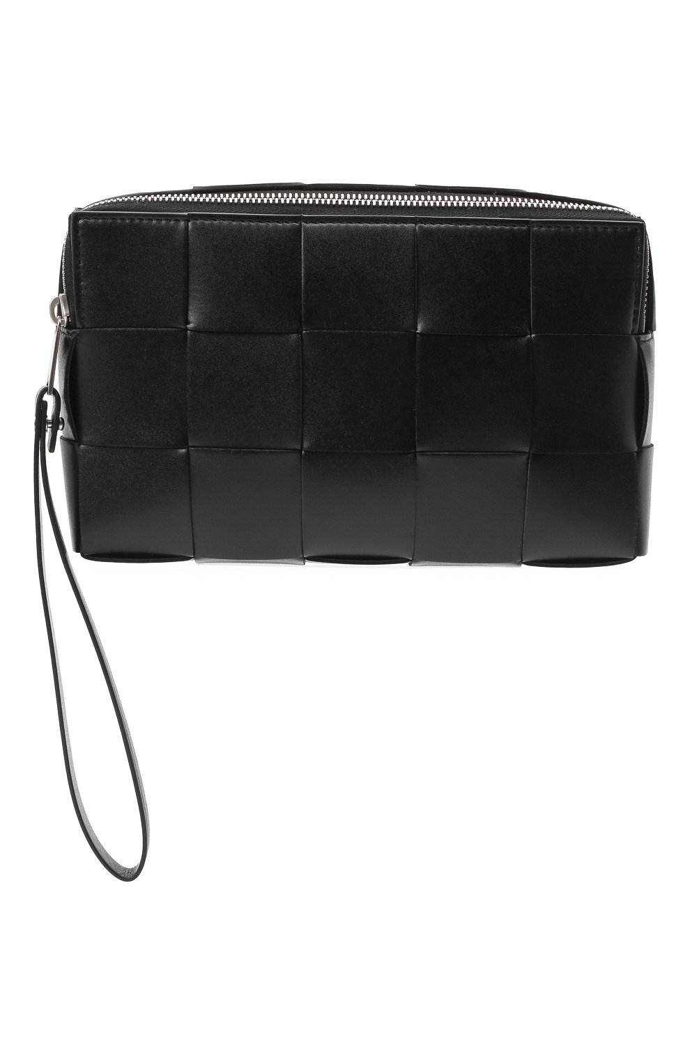 Кожаная борсетка BOTTEGA VENETA черного цвета по цене 85900 руб., арт. 679940/VBWD3, фото 1 Кожаная борсетка BOTTEGA VENETA, арт. 679940/VBWD3, фото 1