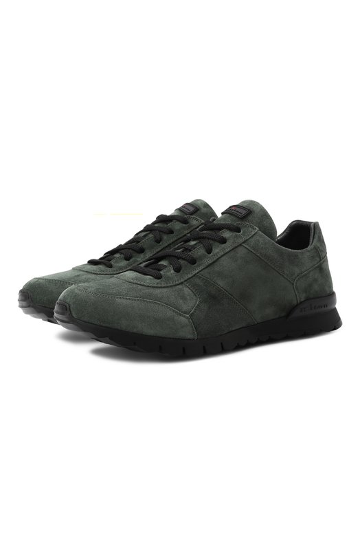Замшевые кроссовки Kiton USSA114N0010806 Хаки USSA114N0010806