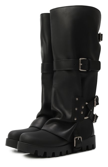 Женские комбинированные сапоги pioggia DOLCE & GABBANA, арт. CU1288/AX872