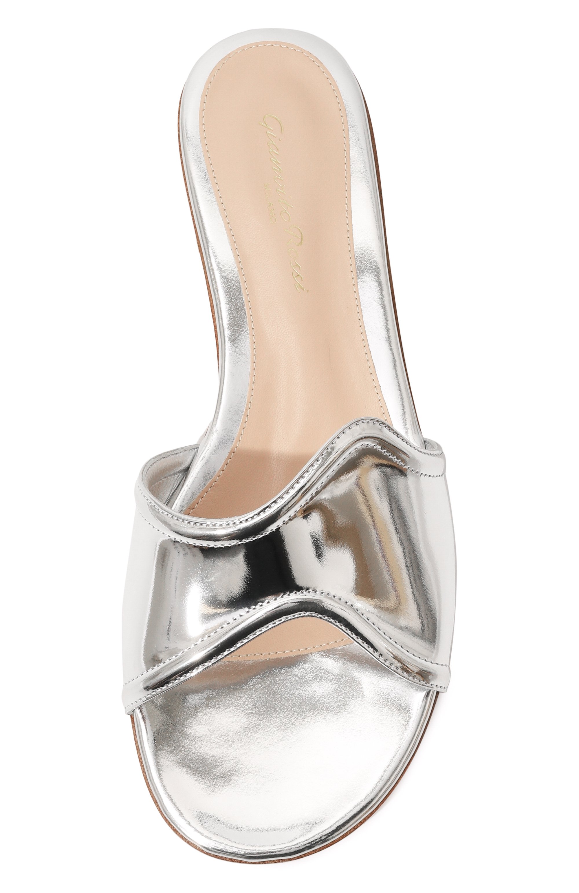 Кожаные шлепанцы lucrezia GIANVITO ROSSI, а�рт. G15060.05CU0.METARGE, фото 6