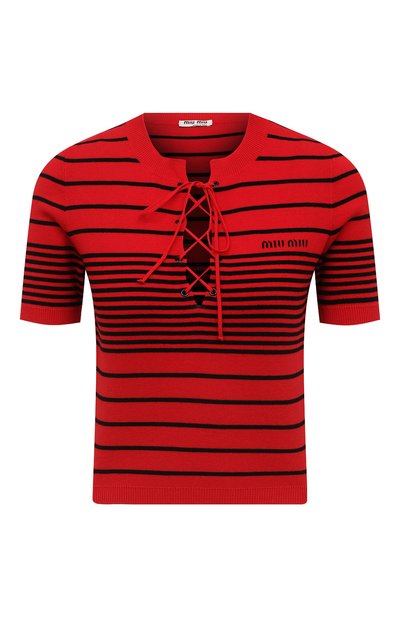 Хлопковый пуловер MIU MIU, арт. MML566-10KB-F0927, фото 1