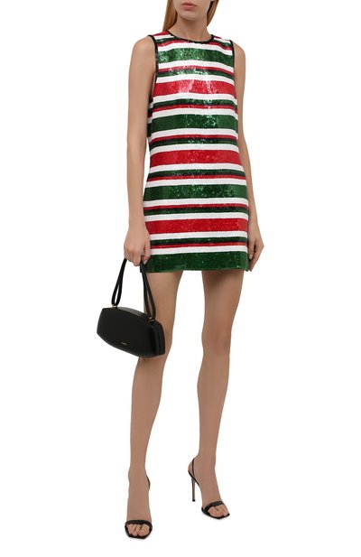 Шелковое платье с отделкой пайетками SAINT LAURENT, арт. 664336/Y059R, фото 2