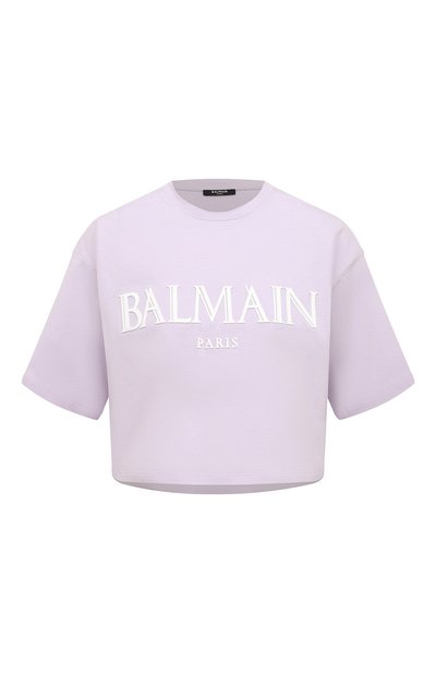 Женская хлопковая футболка BALMAIN, арт. AF0EE020BC27
