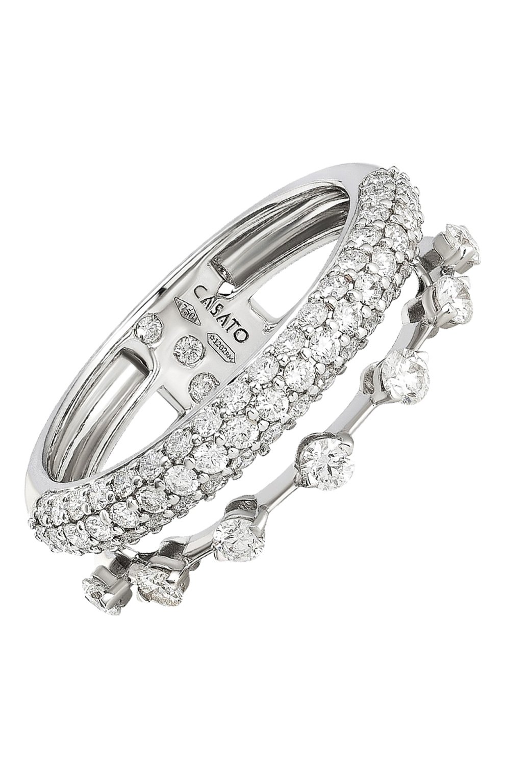 Кольцо CASATO бесцветного цвета по цене 472500 руб., арт. MX-1585BT-W, фото 1 Кольцо CASATO, арт. MX-1585BT-W, фото 1