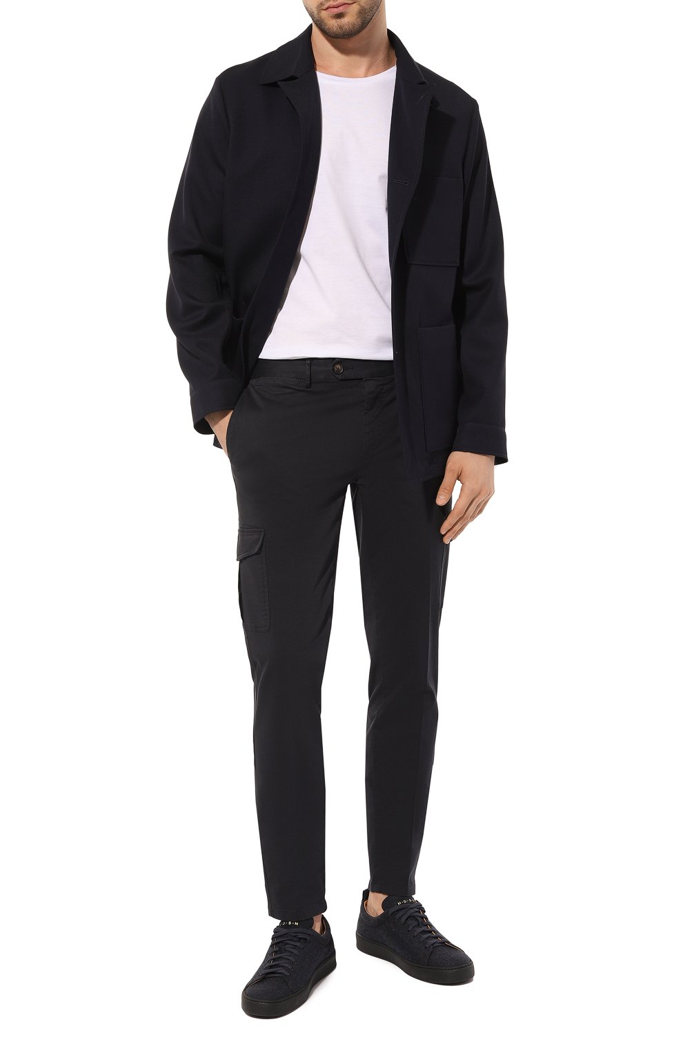 Хлопковые брюки-карго PAL ZILERI темно-синего цвета по цене 27350 руб., арт. W31NE284/IP240, фото 2 Хлопковые брюки-карго PAL ZILERI, арт. W31NE284/IP240, фото 2