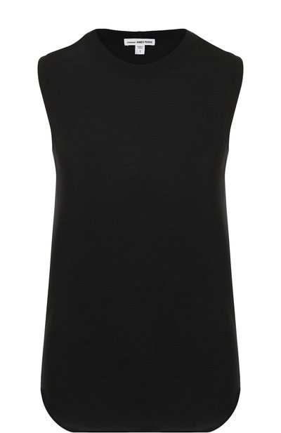 Женский однотонный хлопковый топ с круглым вырезом JAMES PERSE, арт. WSGC3990