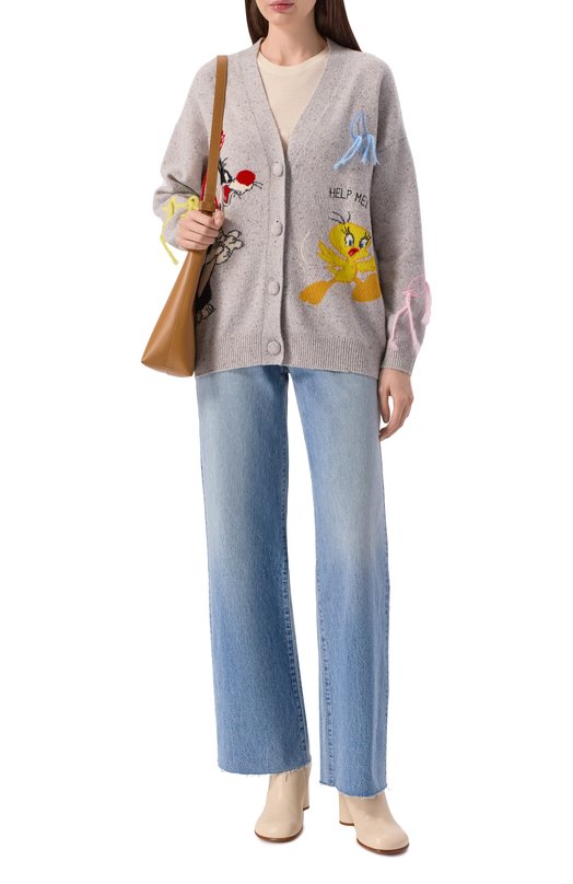 Шерстяной кардиган MC2 Saint Barth SASI002-00444I/SASI D0NEGAL Серый  SASI002-00444I/SASI D0NEGAL Фото 2