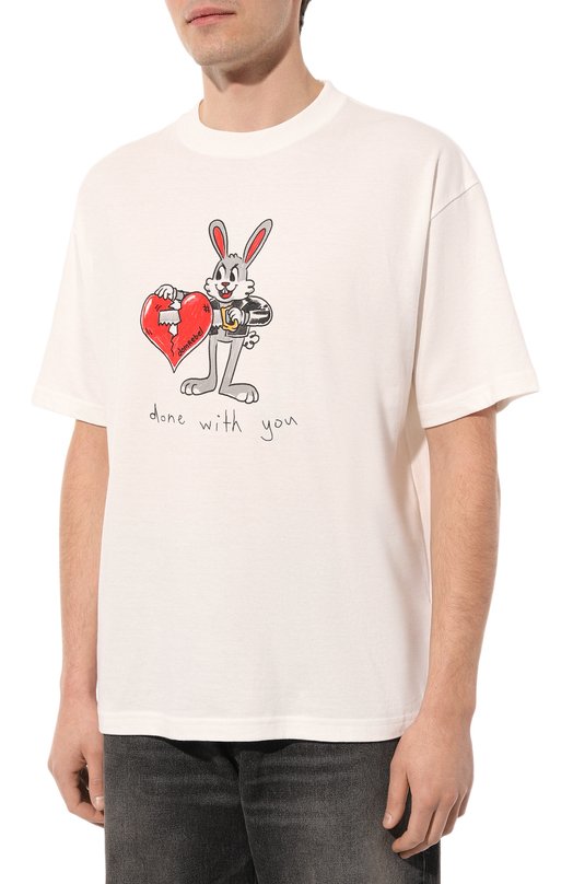 Хлопковая футболка DOMREBEL MBREAKUP/T-SHIRT Белый  MBREAKUP/T-SHIRT Фото 3