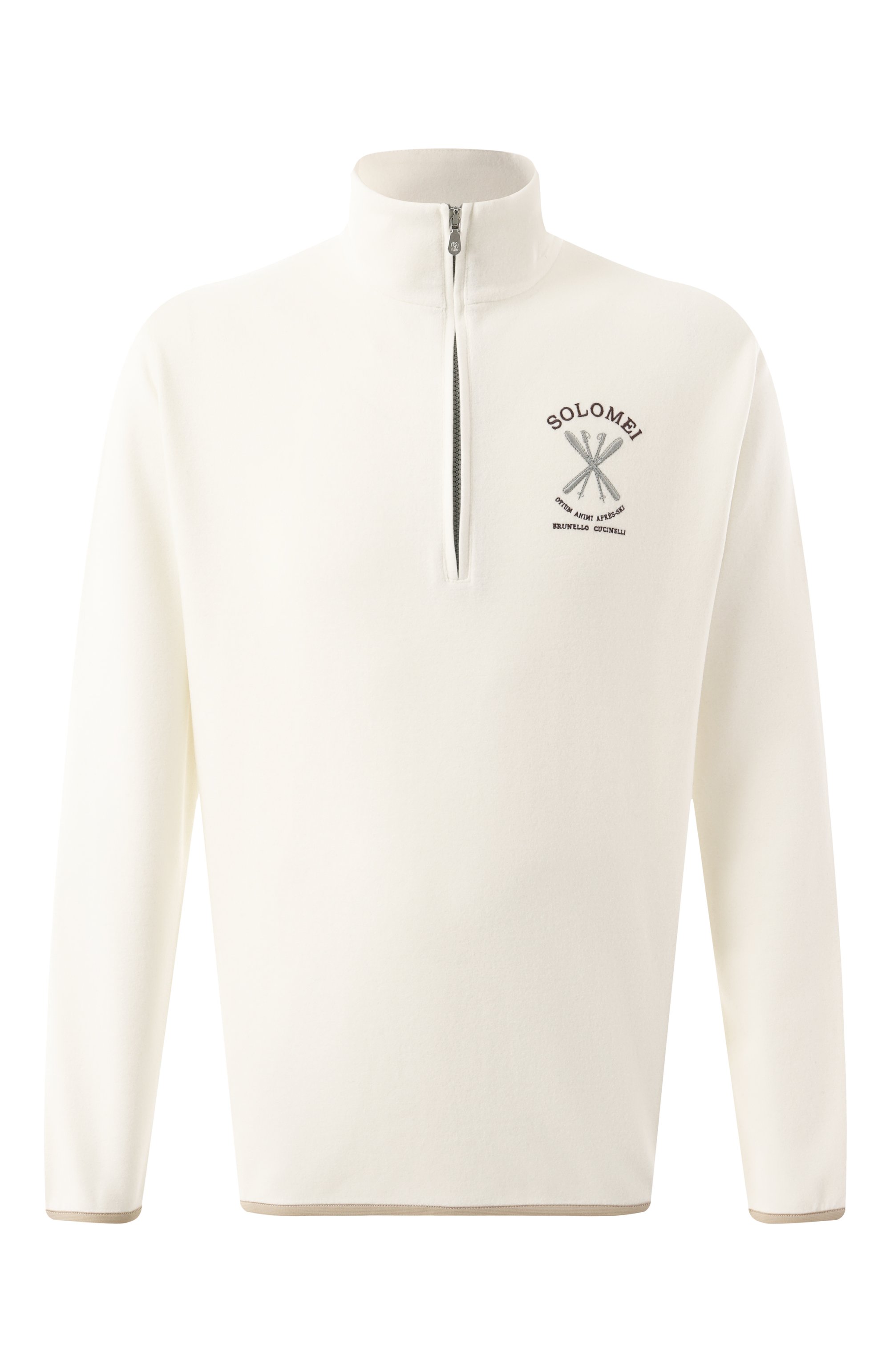 Анорак из кашемира и хлопка BRUNELLO CUCINELLI кремового цвета по цене 270500 руб., арт. MM840KT60, фото 1 Анорак из кашемира и хлопка BRUNELLO CUCINELLI, арт. MM840KT60, фото 1