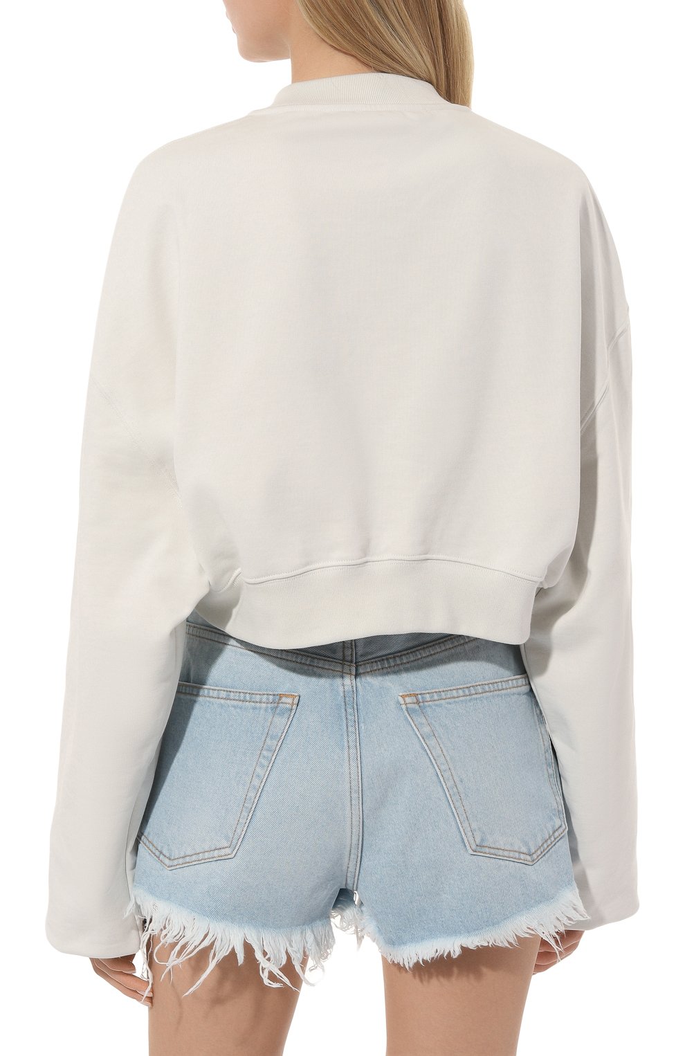 Хлопковый свитшот OFF-WHITE молочного цвета по цене 79700 руб., арт. OWBA069S23JER0010410, фото 4 Хлопковый свитшот OFF-WHITE, арт. OWBA069S23JER0010410, фото 4