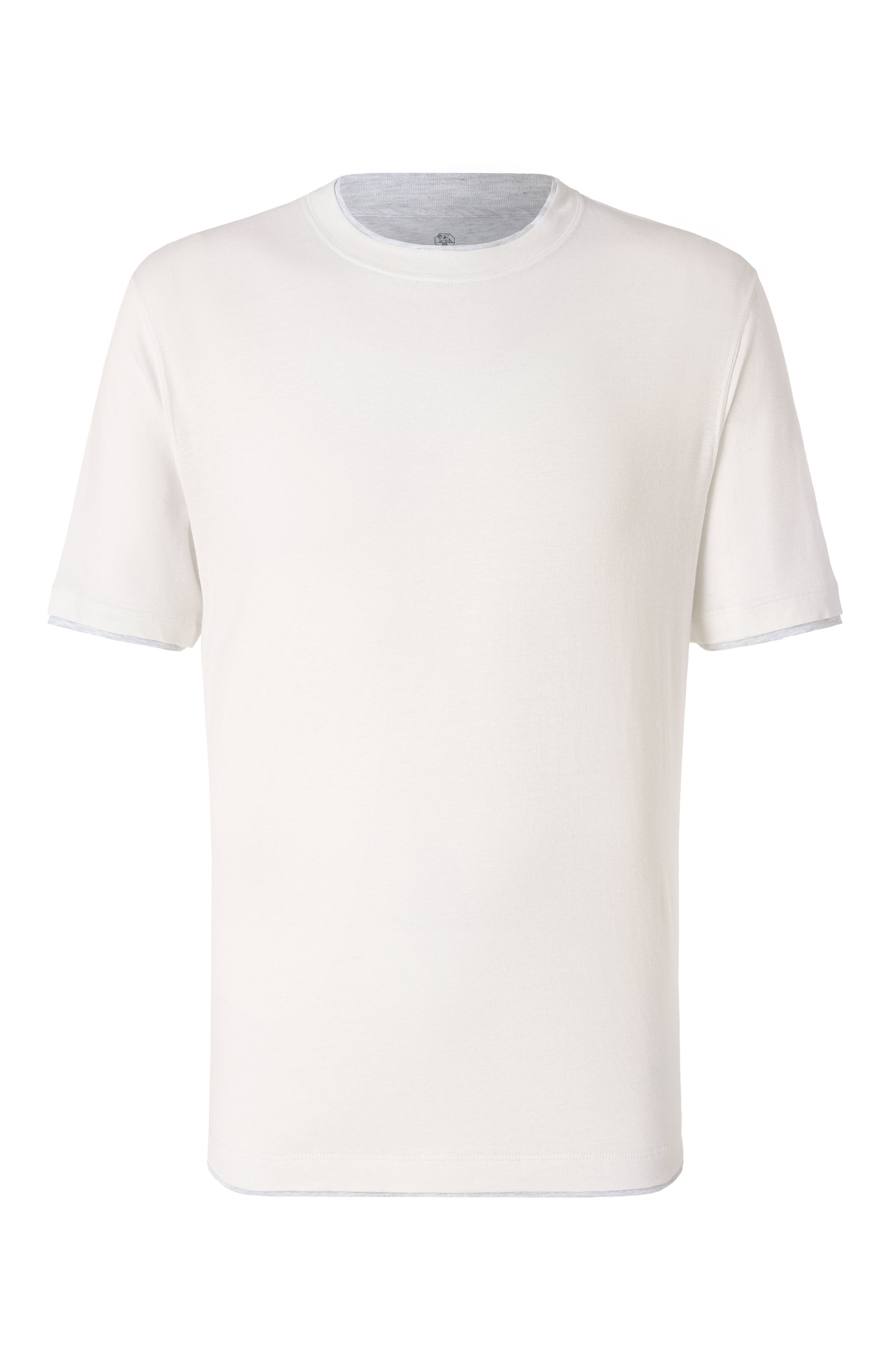 Футболка изо льна и хлопка BRUNELLO CUCINELLI, арт. MW8357427, фото 1