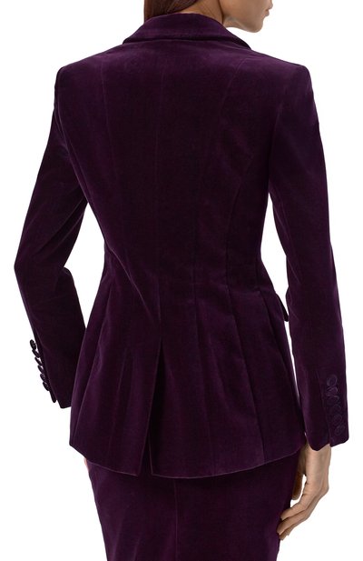 Бархатный жакет NINA RICCI фиолетового цвета по цене 214500 руб., арт. 25ACVE018/C01092, фото 4 Бархатный жакет NINA RICCI, арт. 25ACVE018/C01092, фото 4