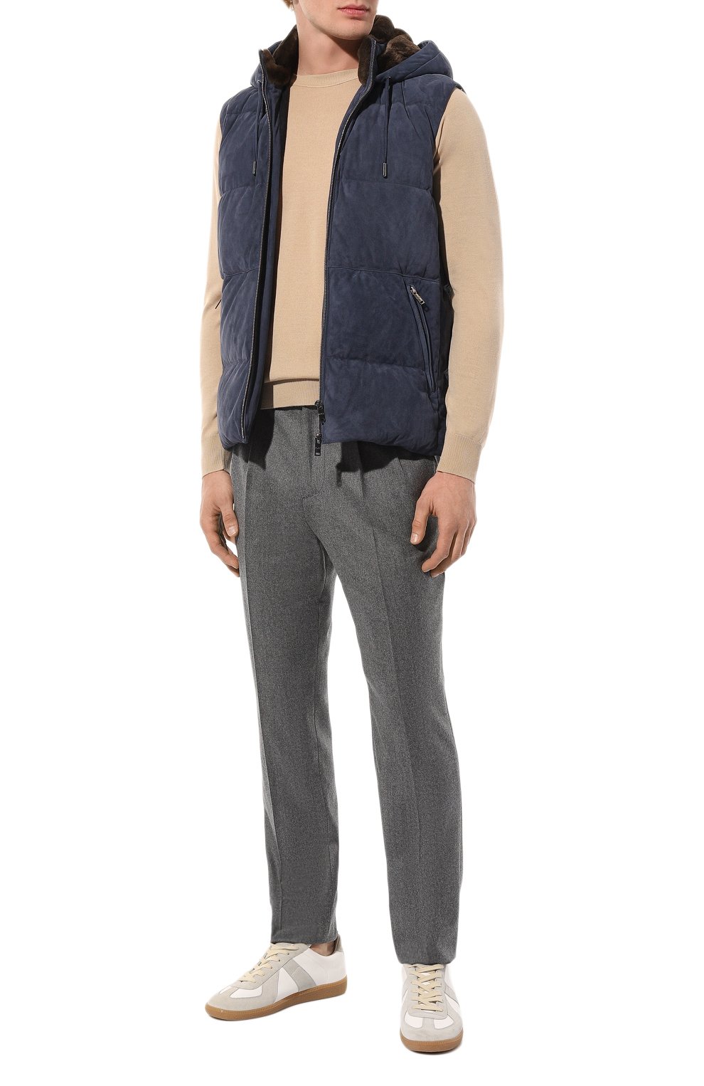 Пуховый жилет с отделкой из нутрии MVST, арт. 22538, фото 2