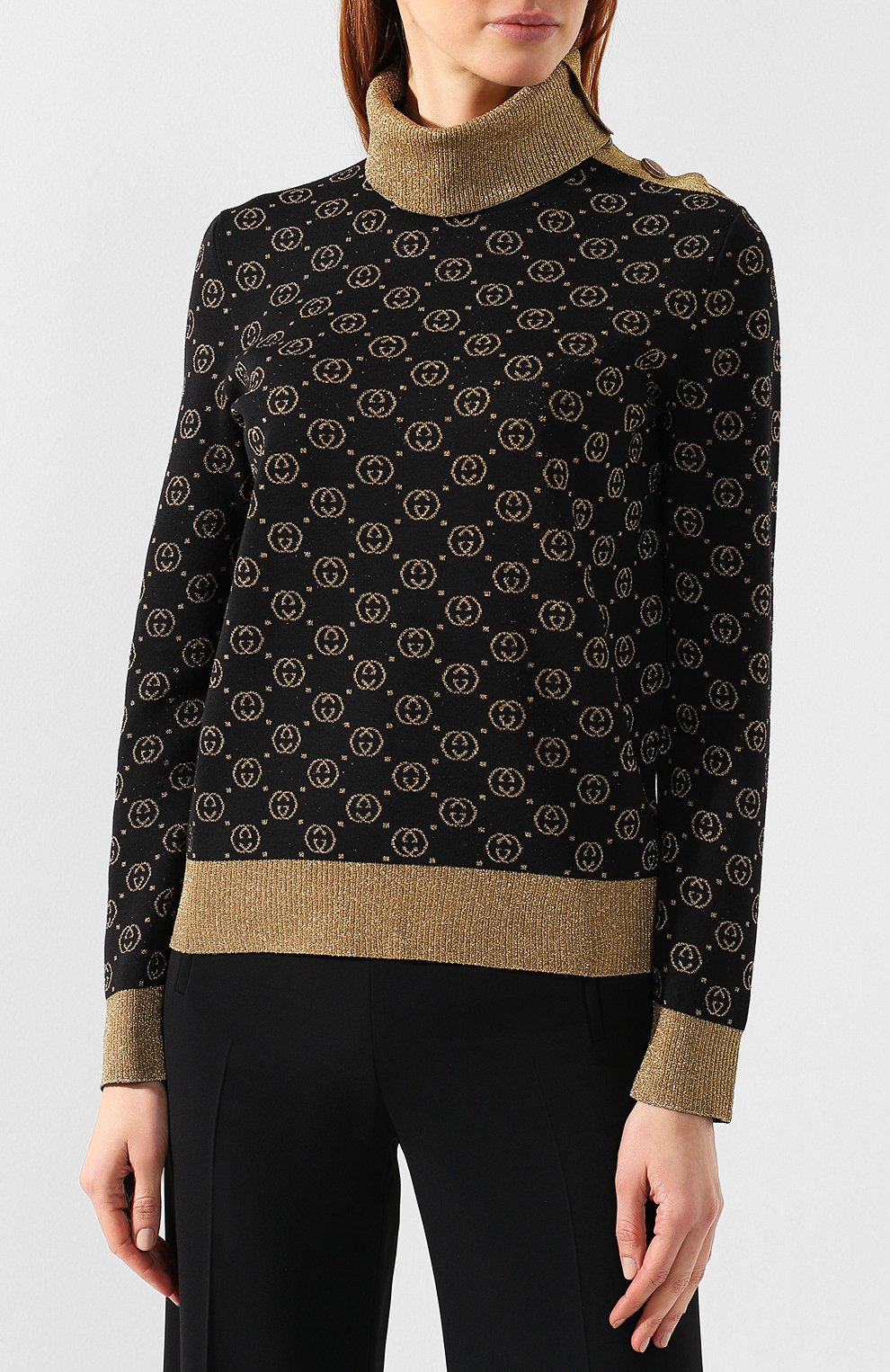 Шерстяная водолазка GUCCI, арт. 555002/XKAHT, фото 3