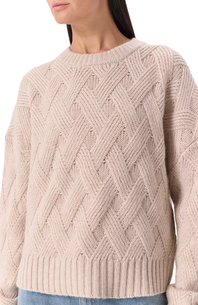 Свитер из шерсти и кашемира ALLUDE бежевого цвета по цене 62100 руб., арт. 255/17691, фото 5 Свитер из шерсти и кашемира ALLUDE, арт. 255/17691, фото 5