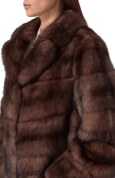 Шуба из соболя РУССКИЙ МЕХ коричневого цвета по цене 4625000 руб., арт. 62 РМ, фото 5 Шуба из соболя РУССКИЙ МЕХ, арт. 62 РМ, фото 5