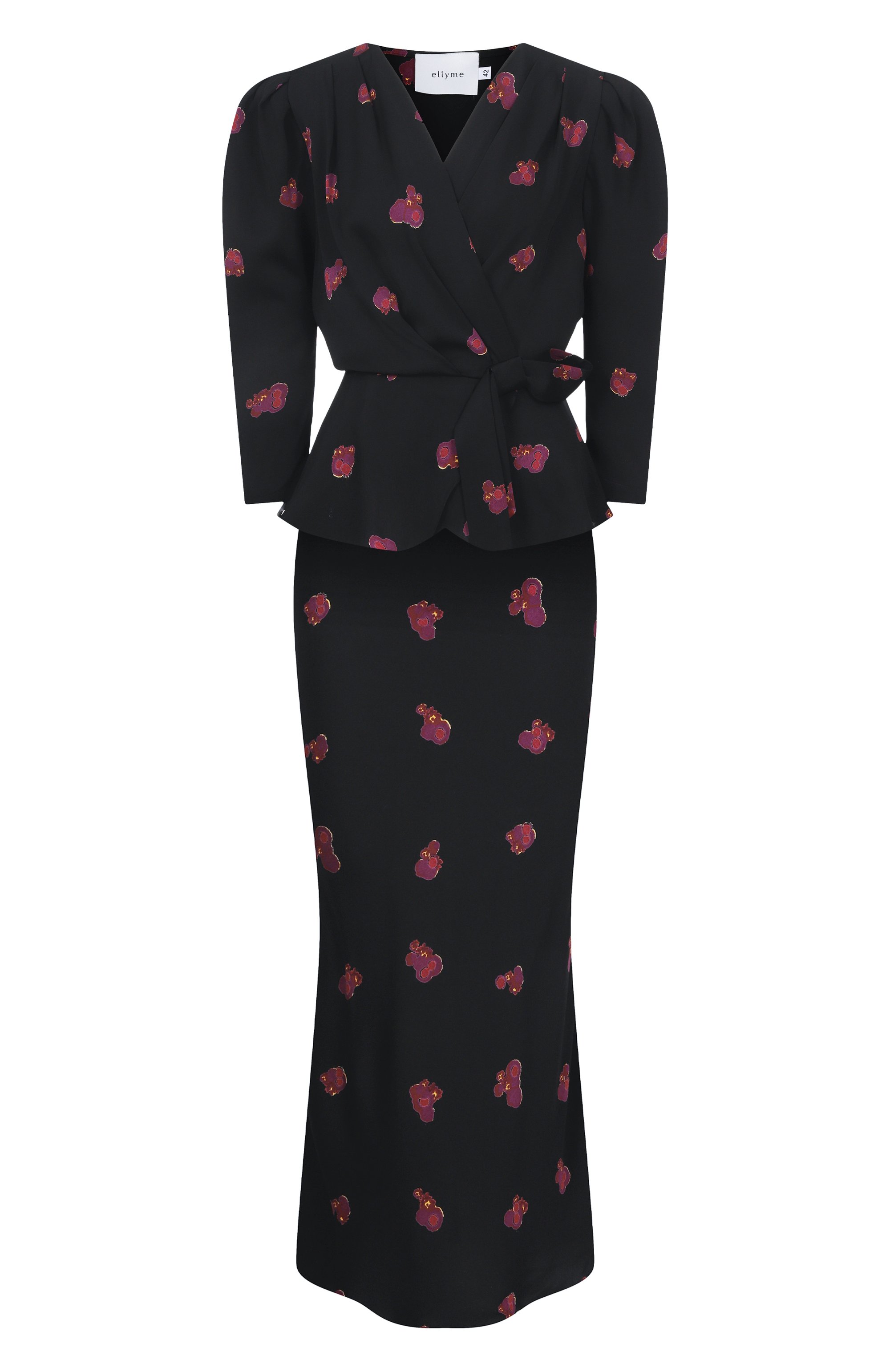 Костюм из вискозы ELLYME черного цвета по цене 44900 руб., арт. 00394, фото 1 Костюм из вискозы ELLYME, арт. 00394, фото 1