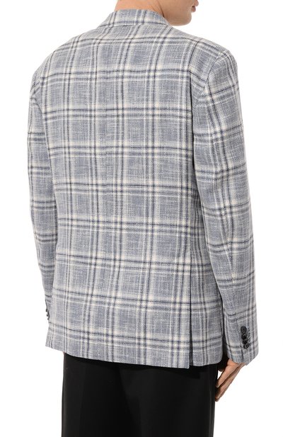 Пиджак из хлопка и льна L.B.M. 1911 синего цвета по цене 108000 руб., арт. 2652/42359, фото 4 Пиджак из хлопка и льна L.B.M. 1911, арт. 2652/42359, фото 4