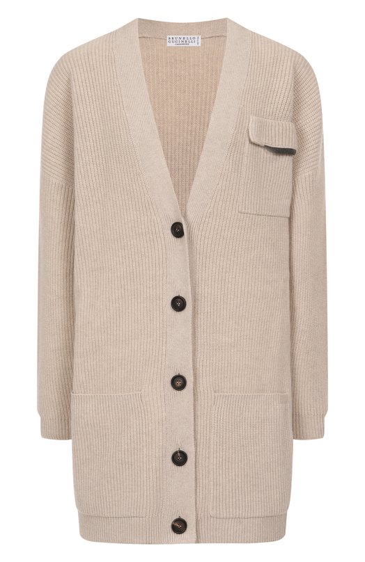 Кашемировый кардиган Brunello Cucinelli M12721716P Бежевый M12721716P