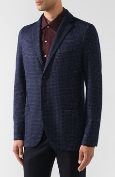 Однобортный пиджак из смеси кашемира и льна с шелком LORO PIANA, арт. FAI2571, фото 3