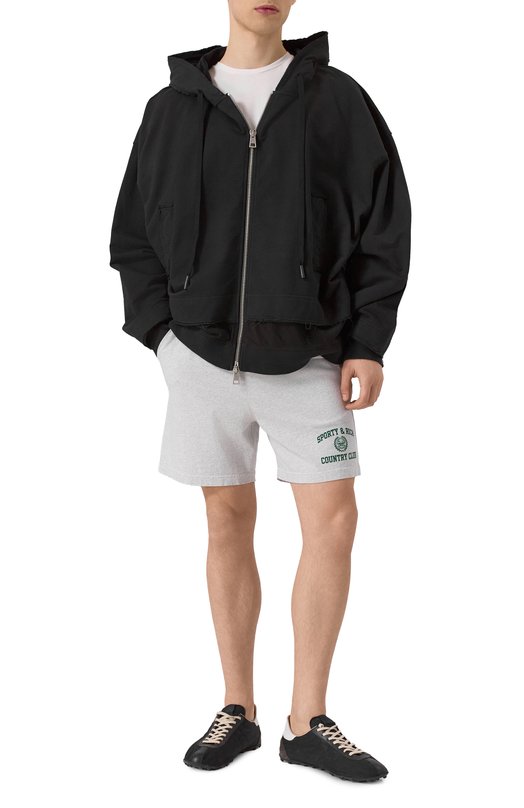 Хлопковые шорты Sporty and Rich SH039606218GY03 Серый  SH039606218GY03 Фото 2