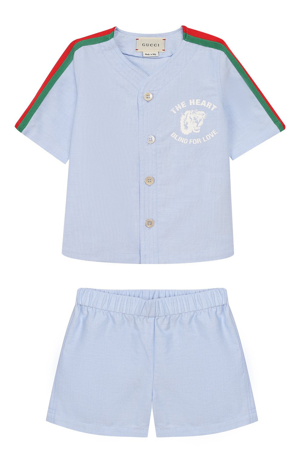 Комплект из хлопкового кардигана и шорт GUCCI, арт. 544808/XWABZ, фото 1