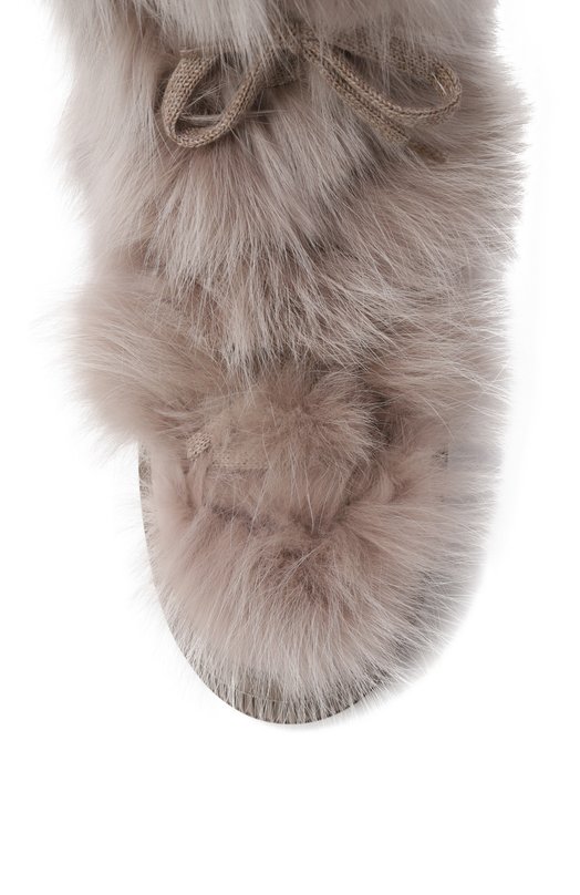 Полусапоги с мехом лисы Santoni WTCG71968GA2AHFT Бежевый  WTCG71968GA2AHFT Фото 6