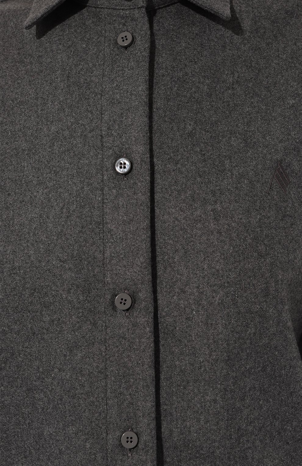 Шерстяная рубашка THE ATTICO серого цвета по цене 69950 руб., арт. 248WCH14, фото 5 Шерстяная рубашка THE ATTICO, арт. 248WCH14, фото 5