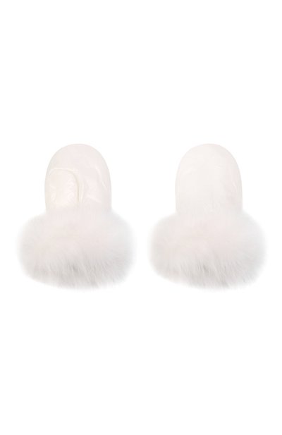 Пуховые варежки YVES SALOMON ENFANT, арт. 21WEA016XXD0GW, фото 2