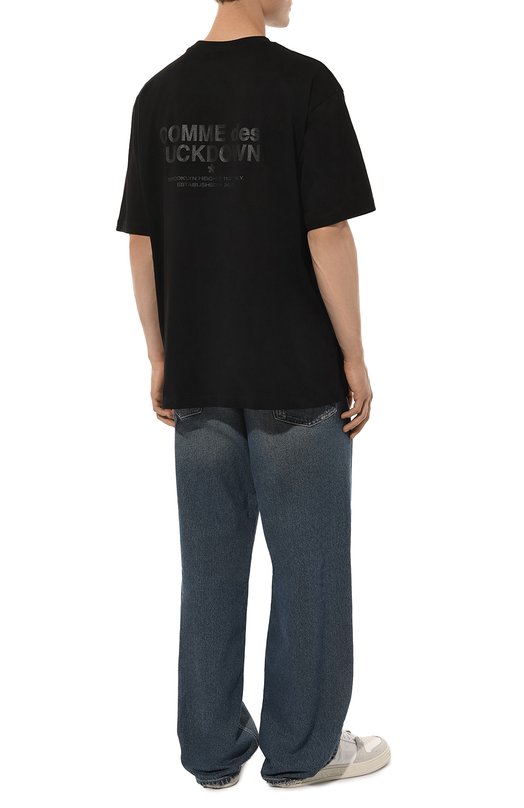 Хлопковая футболка Comme des Fuckdown CFABM01327 Чёрный  CFABM01327 Фото 2