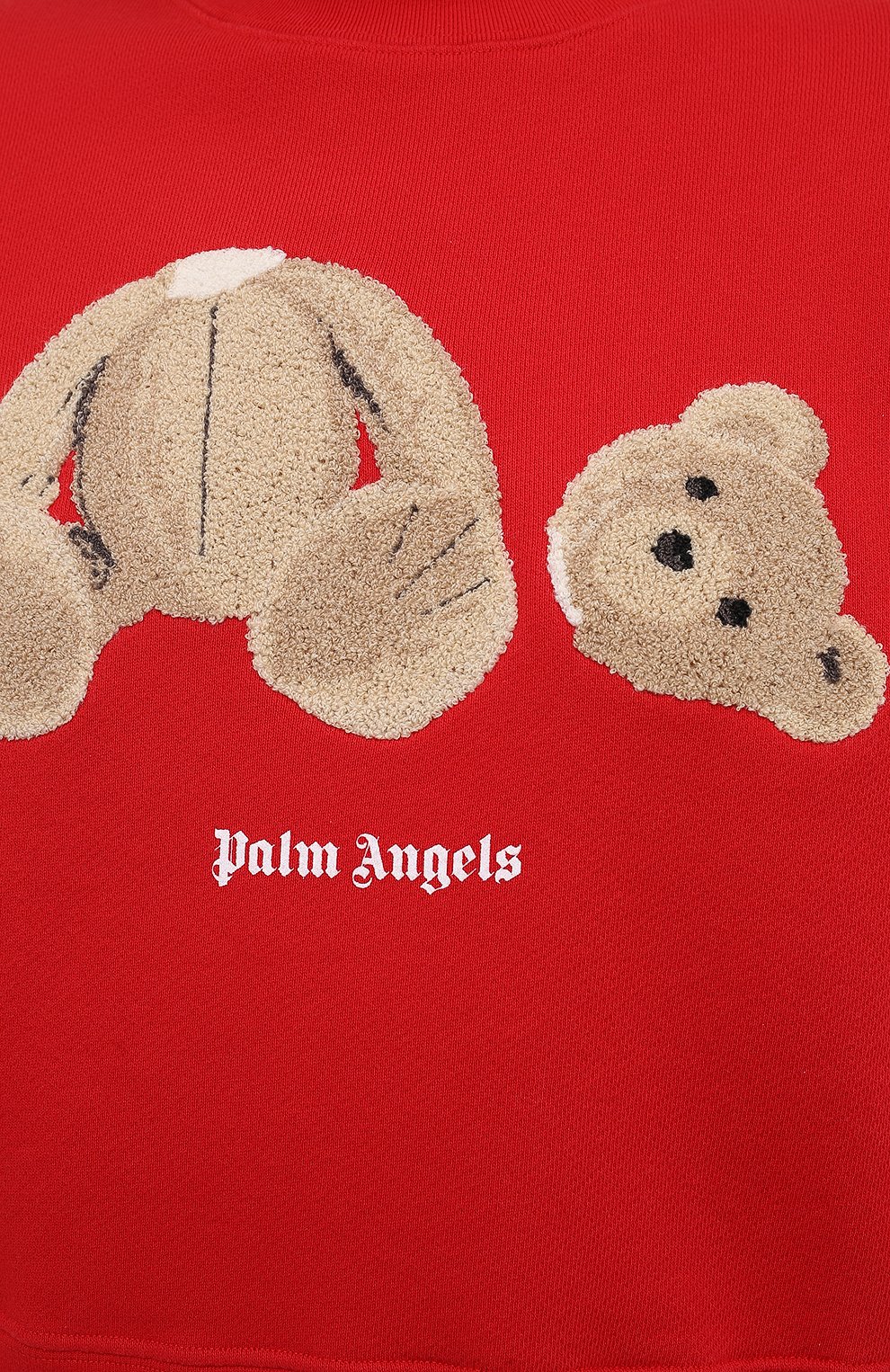 Хлопковый свитшот PALM ANGELS красного цвета по цене 65850 руб., арт. PWBA016S21FLE0012560, фото 5 Хлопковый свитшот PALM ANGELS, арт. PWBA016S21FLE0012560, фото 5