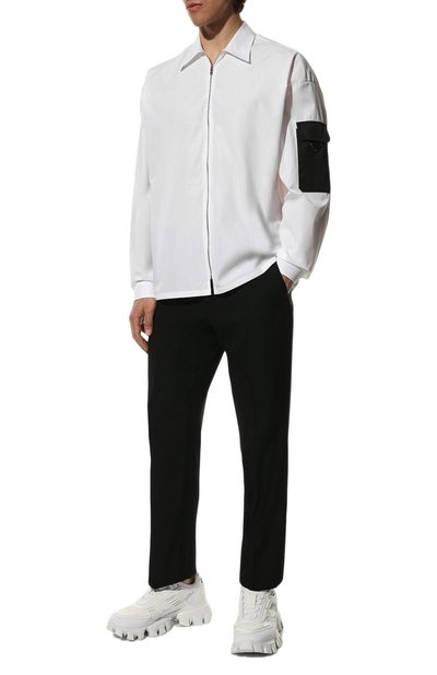 Хлопковая рубашка PRADA, арт. SC588-10IV-F0964-221, фото 2