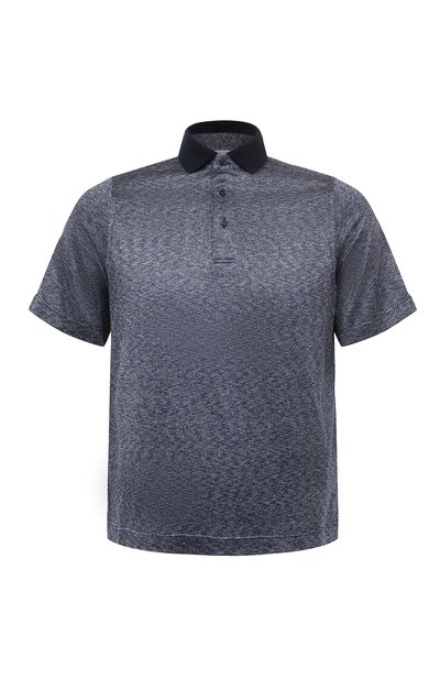 Мужское поло из шелка и хлопка ZILLI, арт. KBP002ZS56095ZS0SE738