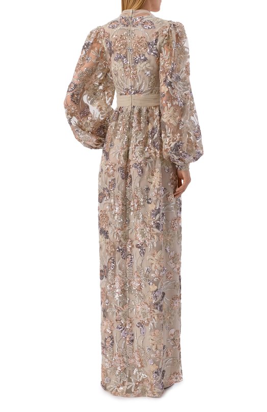 Платье с отделкой пайетками Zuhair Murad RDR26052/TUEM016 Бежевый  RDR26052/TUEM016 Фото 3