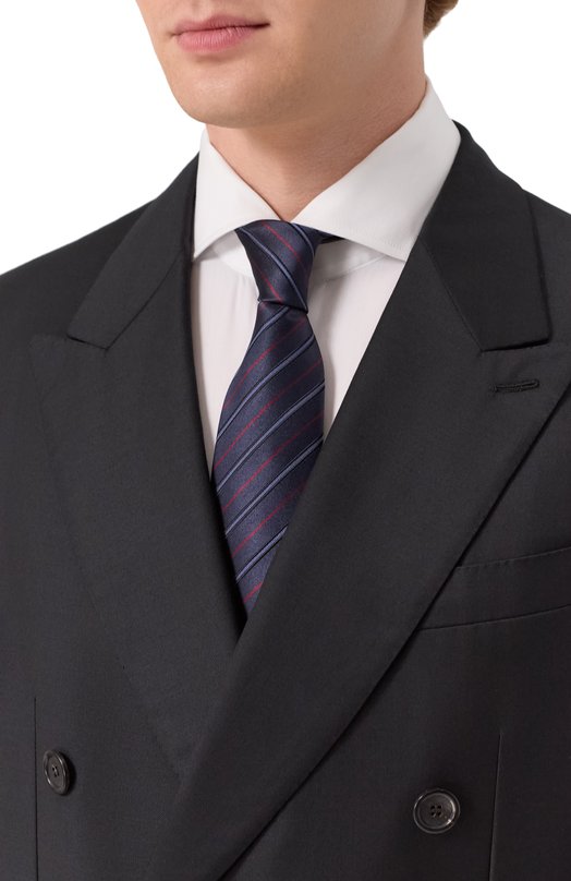 Шелковый галстук Kiton UCRVKPC06L4603 Синий  UCRVKPC06L4603 Фото 2