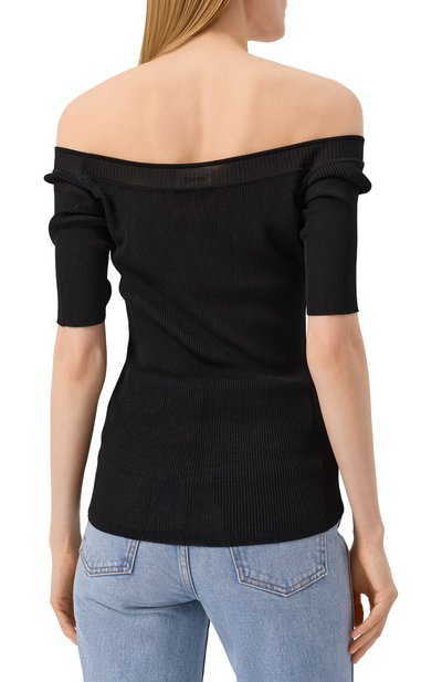 Пуловер из вискозы KHAITE черного цвета по цене 175500 руб., арт. 9714435/K435, фото 4 Пуловер из вискозы KHAITE, арт. 9714435/K435, фото 4