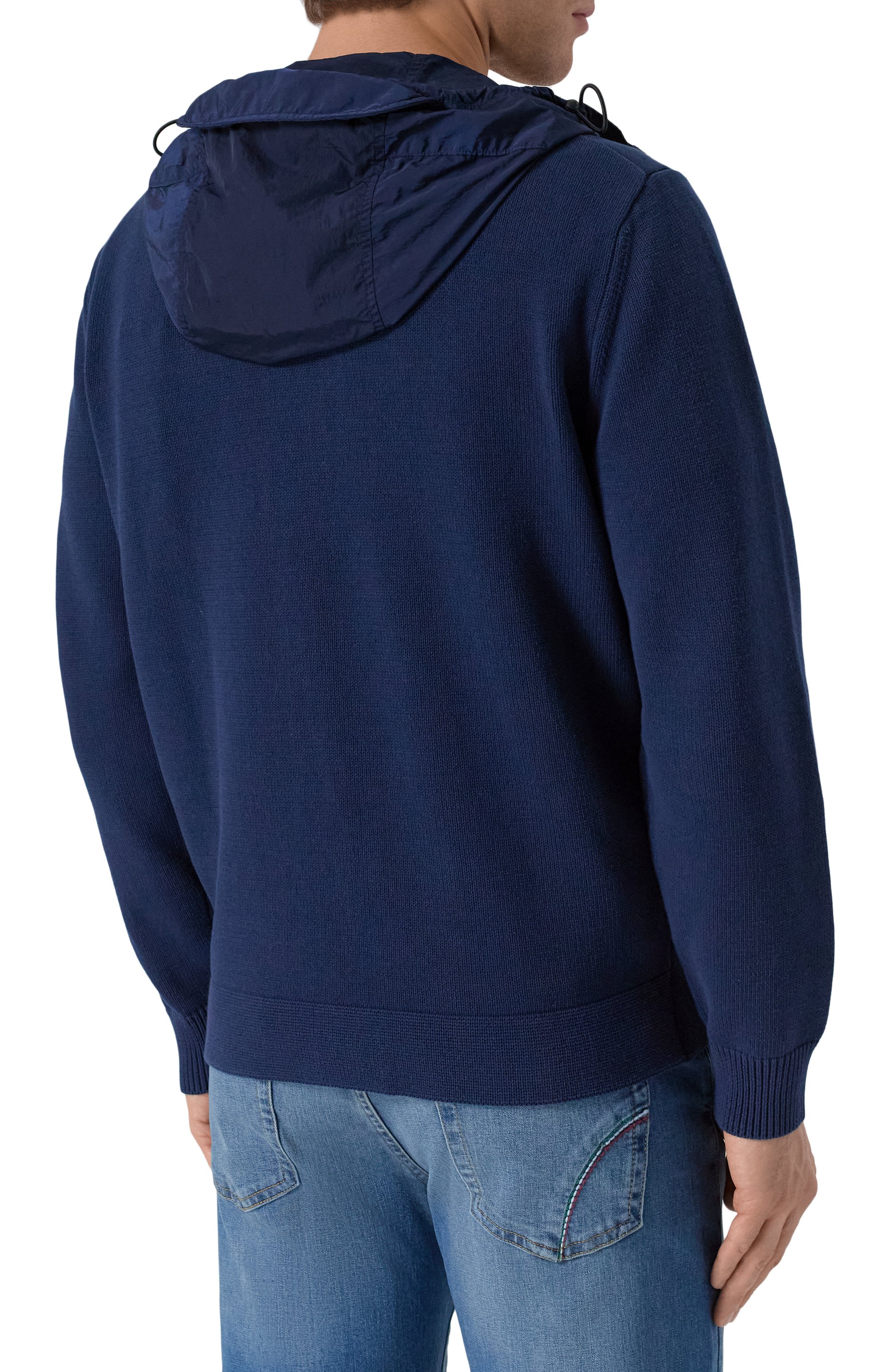 Хлопковый кардиган C.P. COMPANY темно-синего цвета по цене 68200 руб., арт. 18CMKN027A006056M, фото 4 Хлопковый кардиган C.P. COMPANY, арт. 18CMKN027A006056M, фото 4