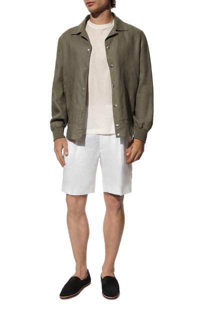 Замшевые слиперы BRUNELLO CUCINELLI темно-синего цвета по цене 78600 руб., арт. MZUCECQ839, фото 2 Замшевые слиперы BRUNELLO CUCINELLI, арт. MZUCECQ839, фото 2