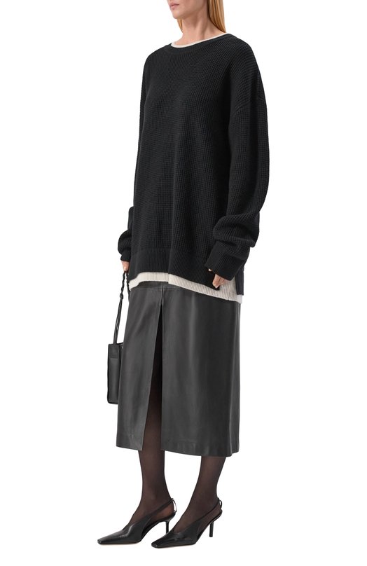 Свитер из шерсти и кашемира Aya Muse AMSS2563 Чёрный  AMSS2563 Фото 2