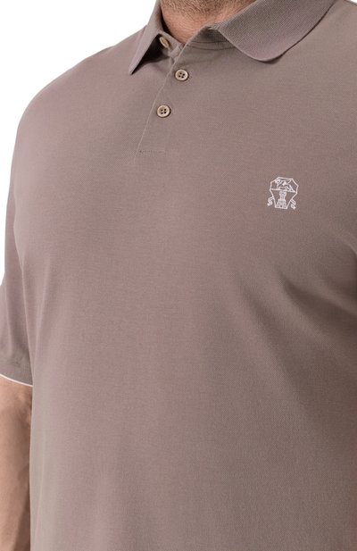 Хлопковое поло BRUNELLO CUCINELLI, арт. ME8548788W, фото 5