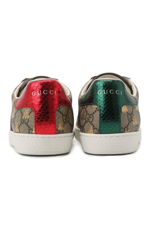 Комбинированные кеды New Ace Gucci 550051/9N050 Бежевый  550051/9N050 Фото 7