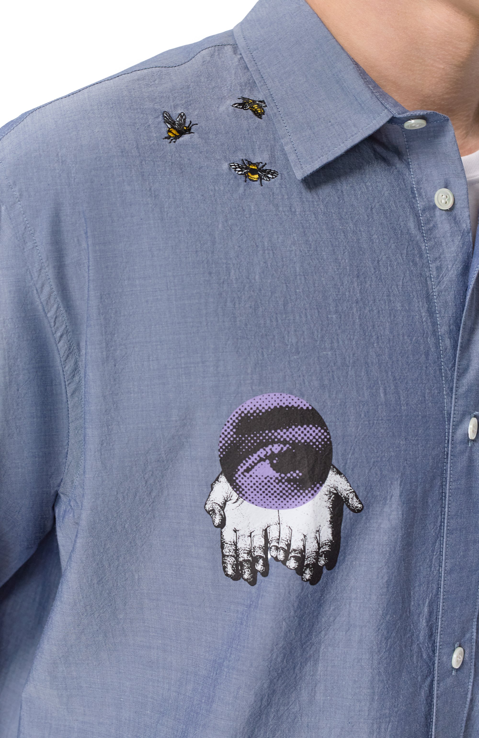 Хлопковая рубашка UNDERCOVER, арт. UP1F4413, фото 5