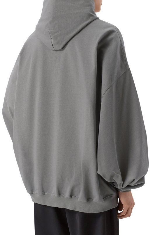 Хлопковое худи Rick Owens RU01F2288/BA Серый  RU01F2288/BA Фото 4