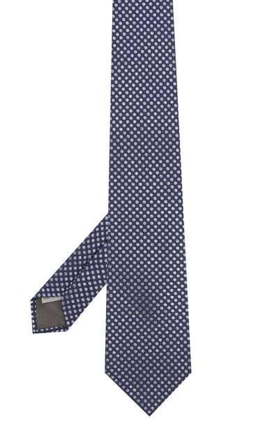 Шелковый галстук CANALI темно-синего цвета по цене 8995 руб., арт. 18/HJ02086, фото 2 Шелковый галстук CANALI, арт. 18/HJ02086, фото 2