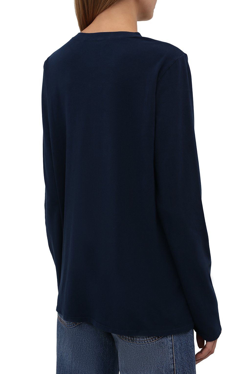 Хлопковый лонгслив PROENZA SCHOULER WHITE LABEL темно-серого цвета по цене 19550 руб., арт. WL2134237-JC144, фото 4 Хлопковый лонгслив PROENZA SCHOULER WHITE LABEL, арт. WL2134237-JC144, фото 4