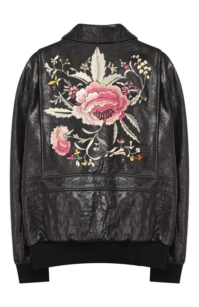 Кожаная куртка с вышивкой на спине GUCCI, арт. 529073/XG709, фото 2
