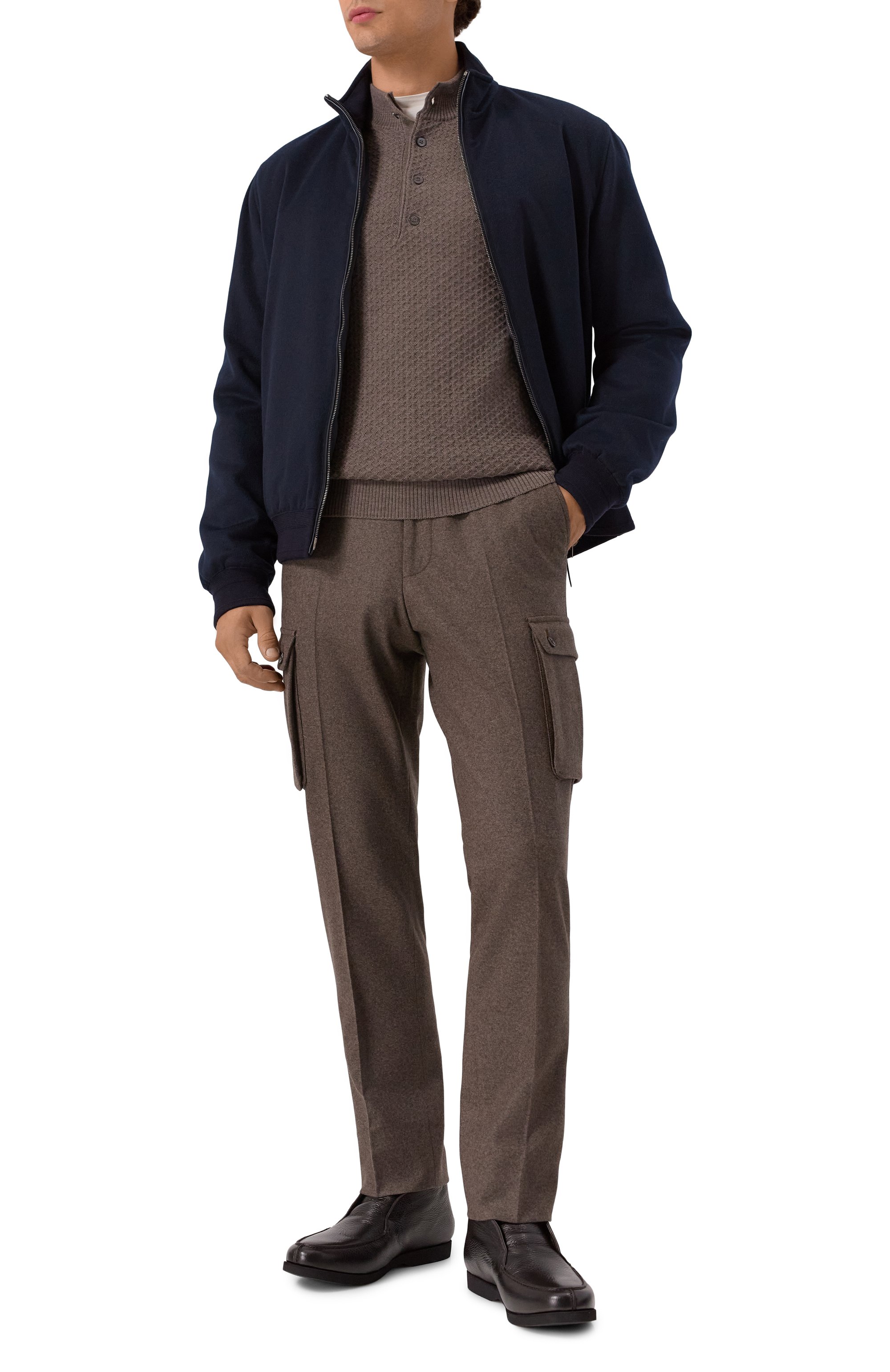 Кожаные ботинки KITON темно-коричневого цвета по цене 171500 руб., арт. USSA105N0012601, фото 2 Кожаные ботинки KITON, арт. USSA105N0012601, фото 2