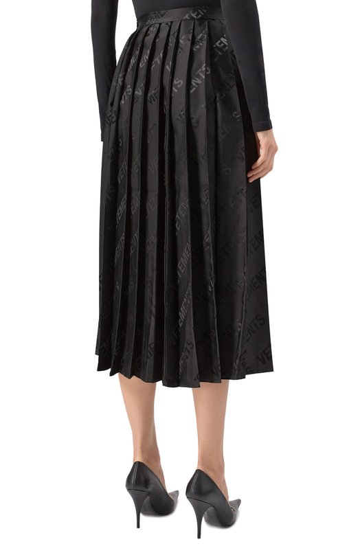 Юбка из вискозы VETEMENTS WE54SK360B/1904 JACQUARD VIS Чёрный  WE54SK360B/1904 JACQUARD VIS Фото 4