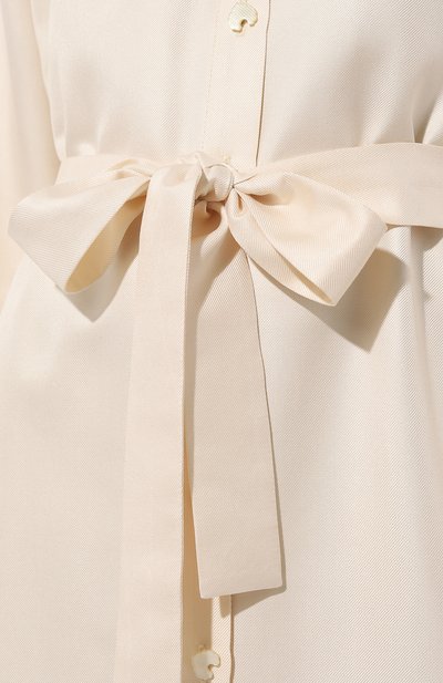 Шелковое платье AKHMADULLINA кремового цвета по цене 80000 руб., арт. 1123.5D106/S001, фото 5 Шелковое платье AKHMADULLINA, арт. 1123.5D106/S001, фото 5